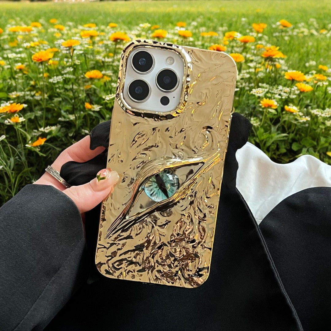 Applicable iPhone17Demon Eye 3D Phone Case iPhone16proMax Various Models Matte Wrinkle Phone Case