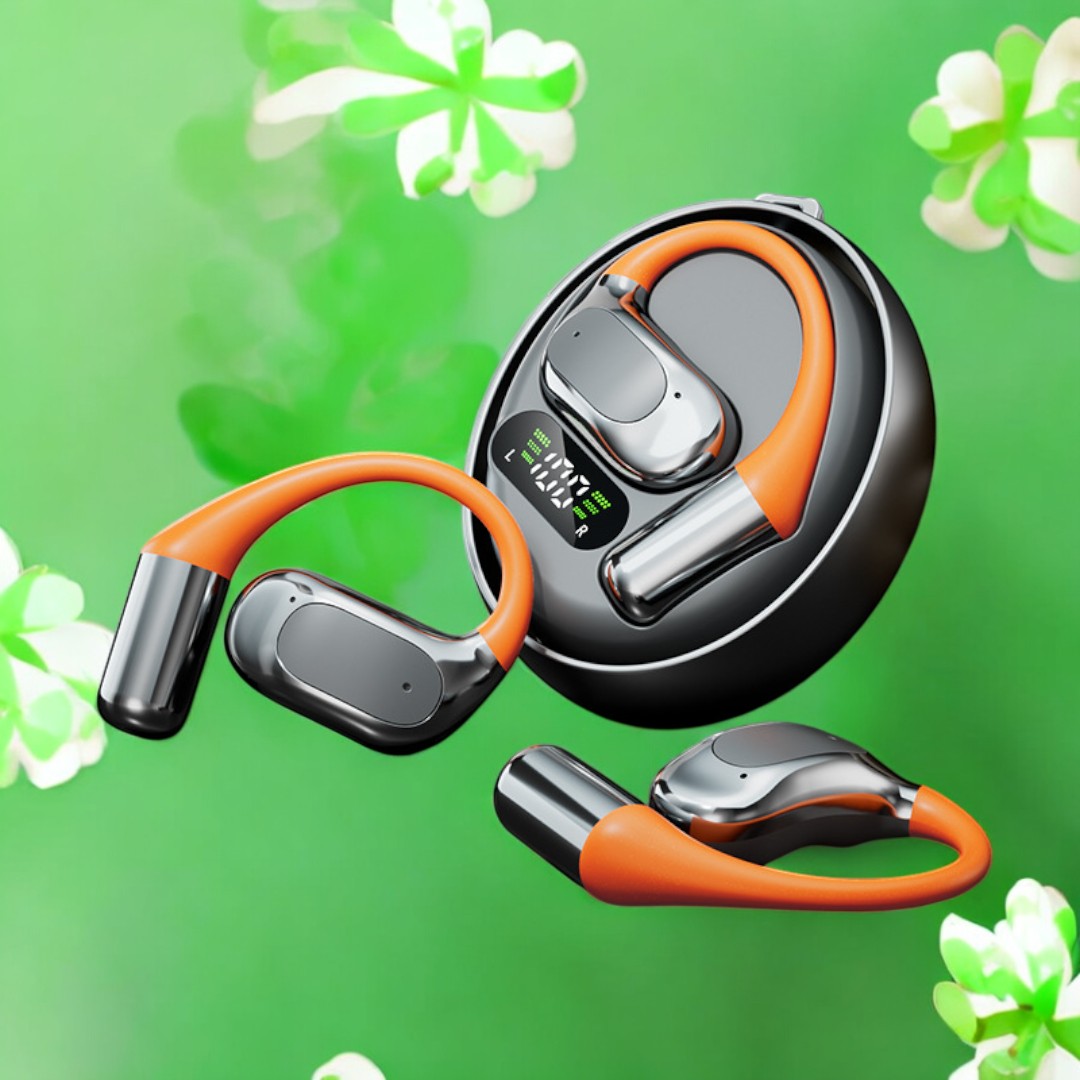Non-in-ear Hanging Ear Wireless Bluetooth Earphones Long Wearing No Pain Running Fitness Stable No Falling Off HD Voice Call Panoramic Surround Sound Effect Color Contrast Fashion