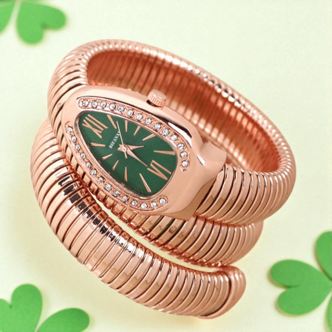 Snake-shaped Watch Women's Fashion Bracelet Watch Creative Hip-Hop Quartz Watch Personalized Bracelet Watch
