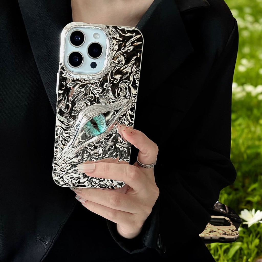 Applicable iPhone17Demon Eye 3D Phone Case iPhone16proMax Various Models Matte Wrinkle Phone Case