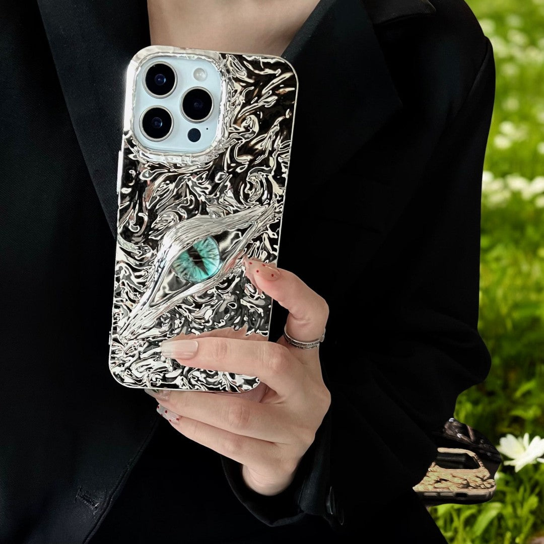 Applicable iPhone17Demon Eye 3D Phone Case iPhone16proMax Various Models Matte Wrinkle Phone Case