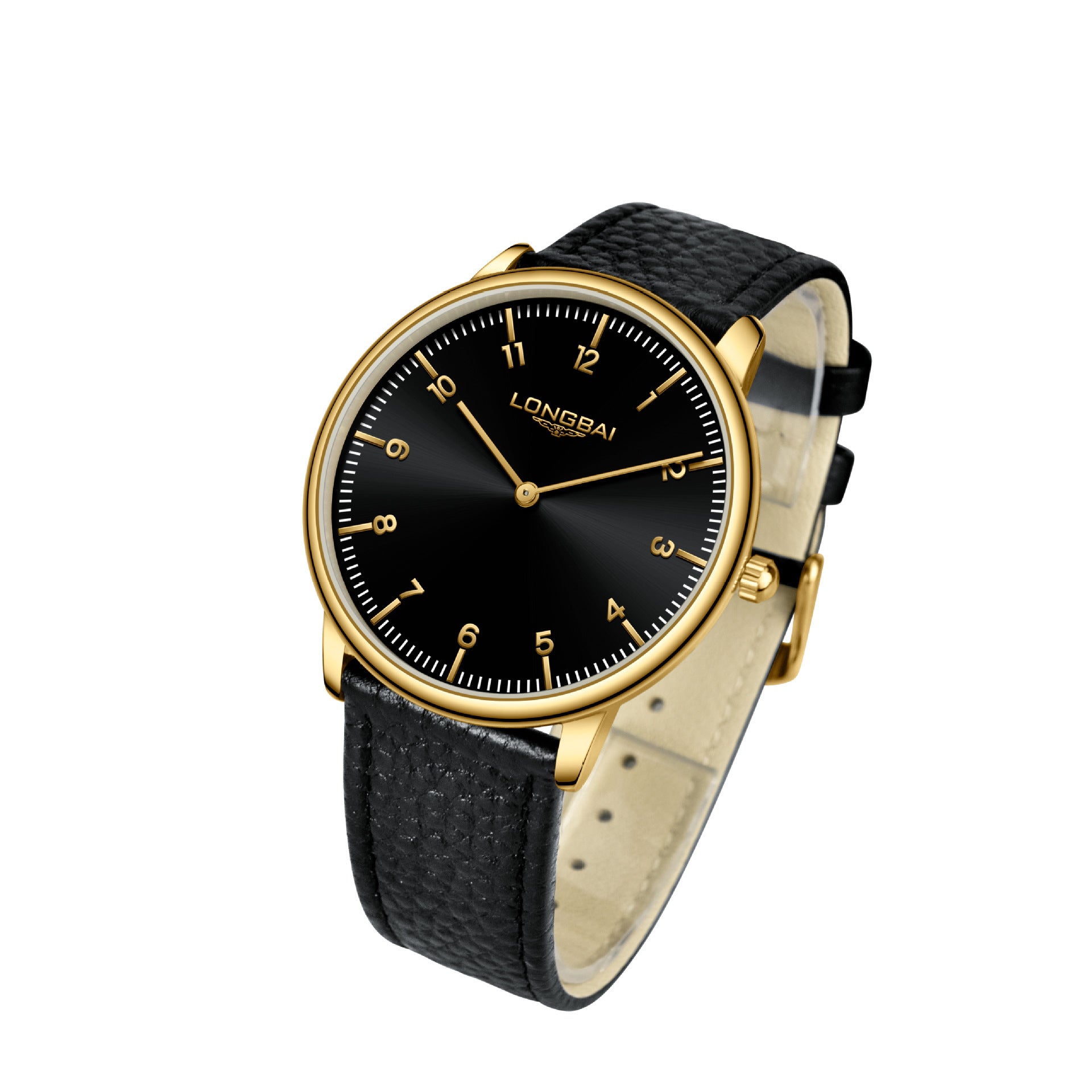 Men's Watch Simple Business Fashion Quartz Watch Ultra-thin Two-hand Watch Waterproof Leather Strap Wristwatch