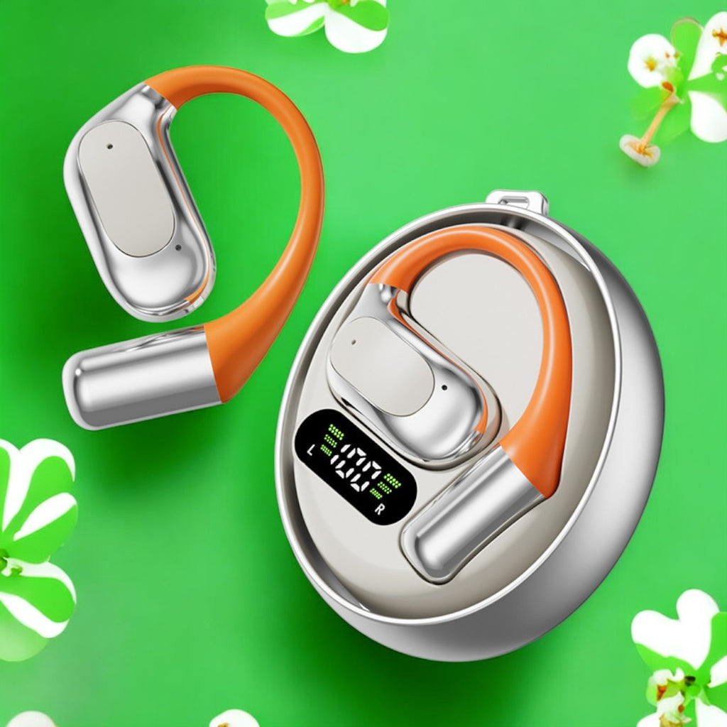 Non-in-ear Hanging Ear Wireless Bluetooth Earphones Long Wearing No Pain Running Fitness Stable No Falling Off HD Voice Call Panoramic Surround Sound Effect Color Contrast Fashion