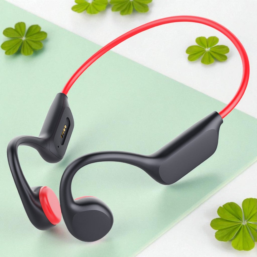 Bone Conduction Bluetooth Truly Waterproof IPX8Headphone Strap32g Long battery life earphones for listening to music without a phone, suitable for sports like running and swimming