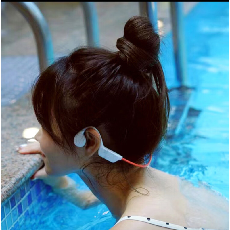 Bone Conduction Bluetooth Truly Waterproof IPX8Headphone Strap32g Long battery life earphones for listening to music without a phone, suitable for sports like running and swimming
