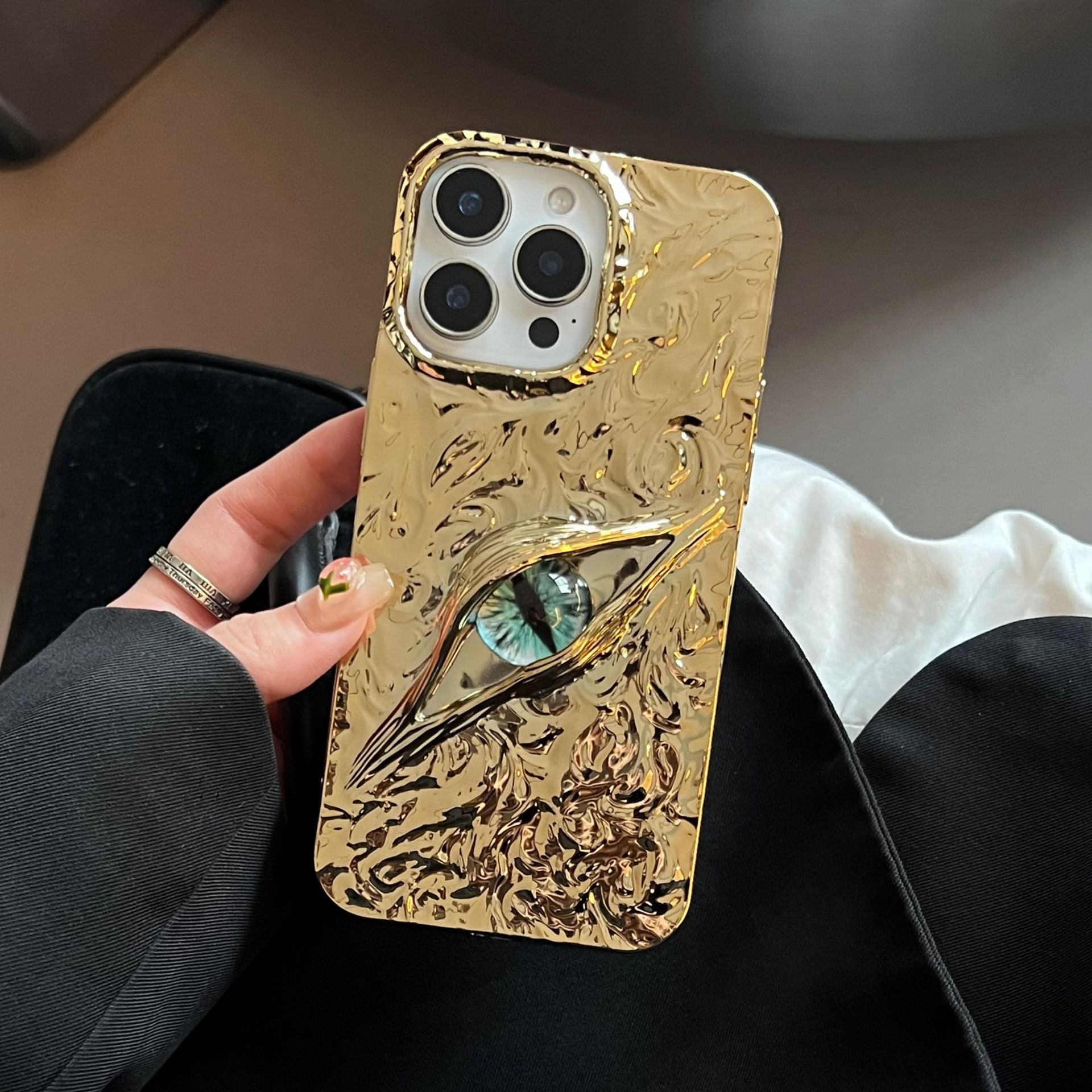 Applicable iPhone17Demon Eye 3D Phone Case iPhone16proMax Various Models Matte Wrinkle Phone Case
