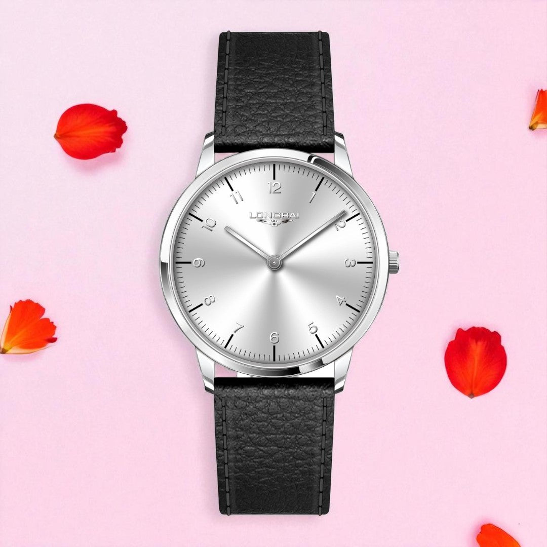 Men's Watch Simple Business Fashion Quartz Watch Ultra-thin Two-hand Watch Waterproof Leather Strap Wristwatch