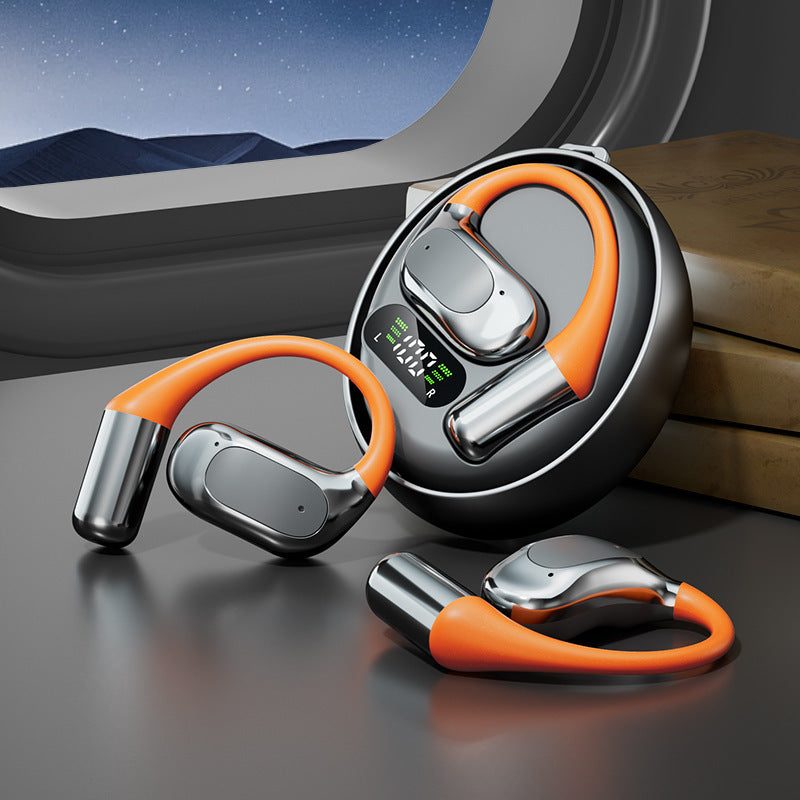 Non-in-ear Hanging Ear Wireless Bluetooth Earphones Long Wearing No Pain Running Fitness Stable No Falling Off HD Voice Call Panoramic Surround Sound Effect Color Contrast Fashion