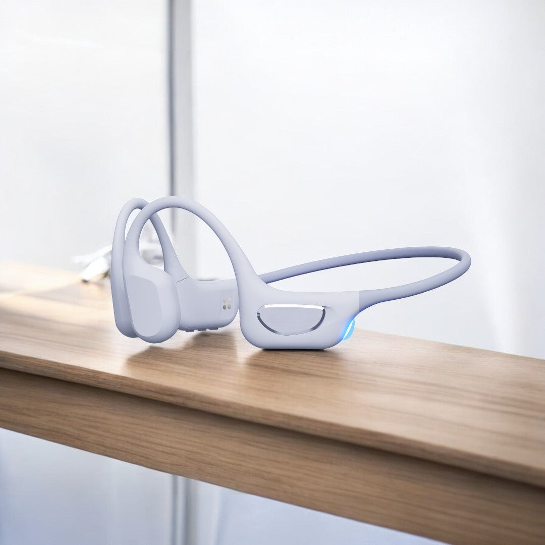 Bone conduction Bluetooth sports headphones suitable for running, fitness, cycling, surfing, swimming, long-wearing without fatigue，With night running rhythm tail lights, protect every journey in the dark