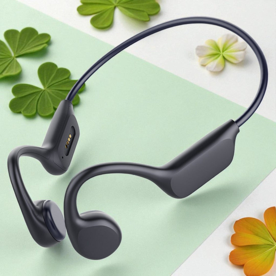 Bone Conduction Bluetooth Truly Waterproof IPX8Headphone Strap32g Long battery life earphones for listening to music without a phone, suitable for sports like running and swimming