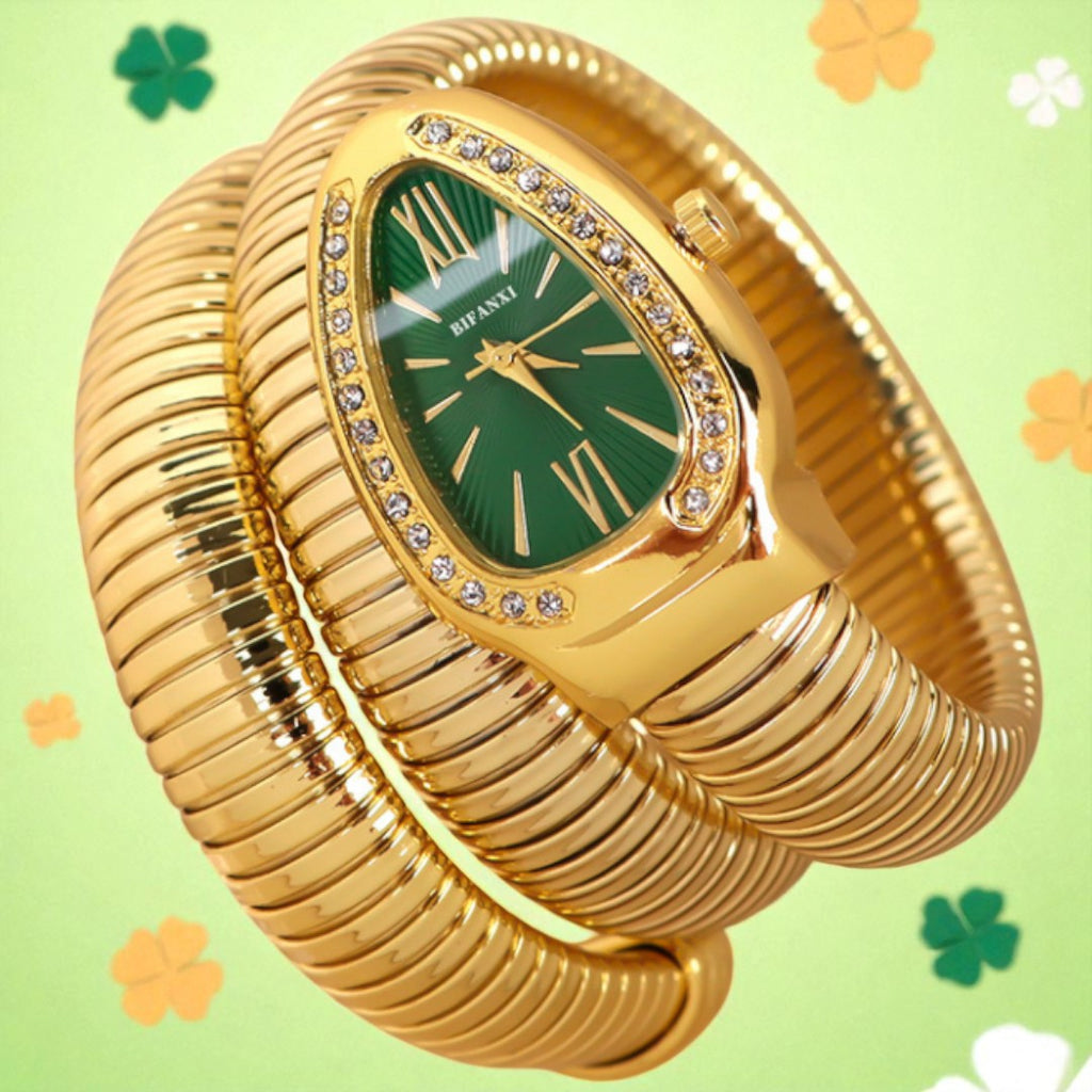 Snake-shaped Watch Women's Fashion Bracelet Watch Creative Hip-Hop Quartz Watch Personalized Bracelet Watch