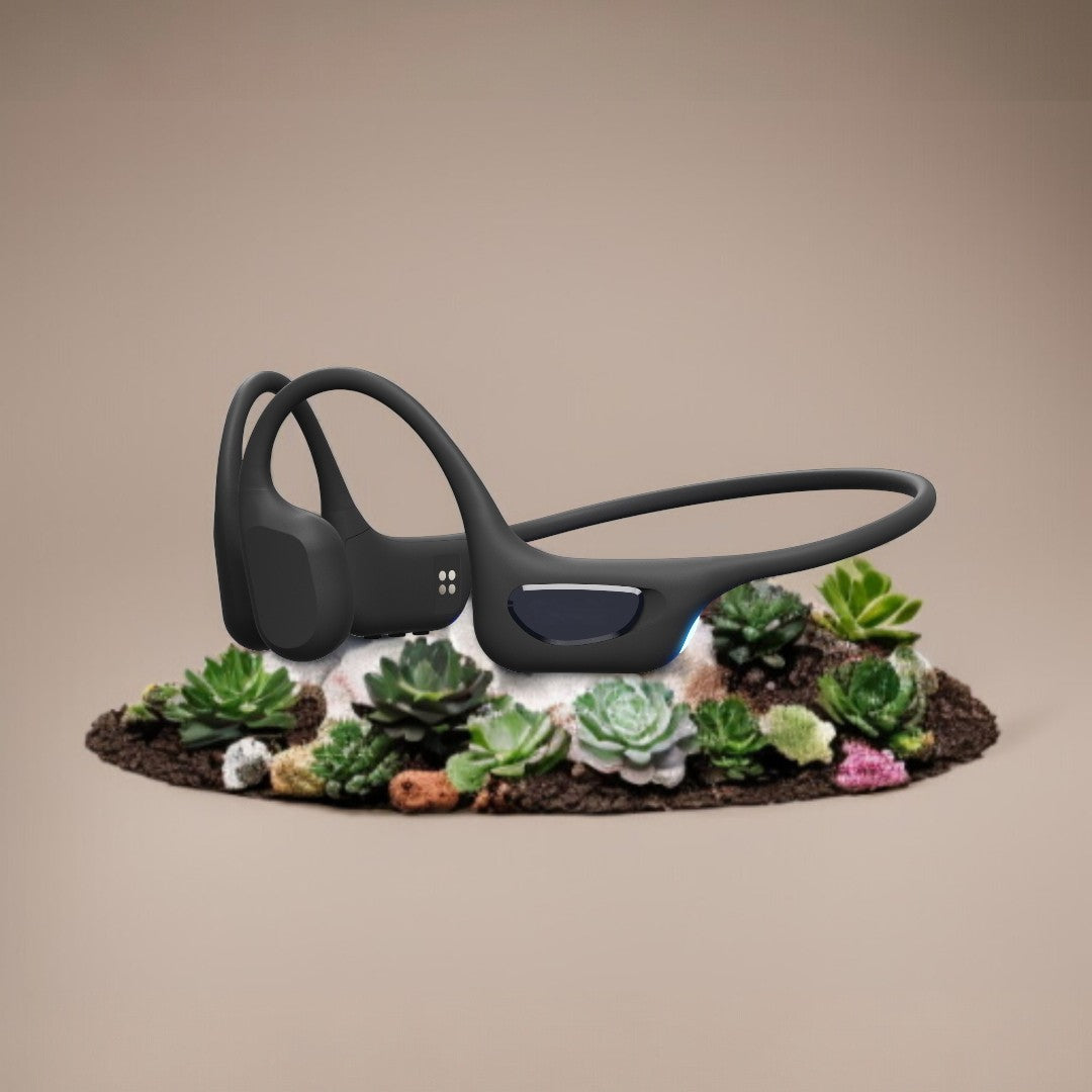 Bone conduction Bluetooth sports headphones suitable for running, fitness, cycling, surfing, swimming, long-wearing without fatigue，With night running rhythm tail lights, protect every journey in the dark