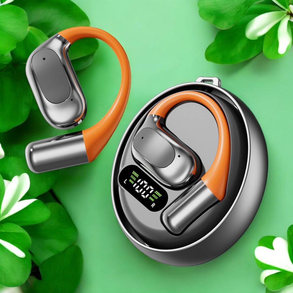 Non-in-ear Hanging Ear Wireless Bluetooth Earphones Long Wearing No Pain Running Fitness Stable No Falling Off HD Voice Call Panoramic Surround Sound Effect Color Contrast Fashion