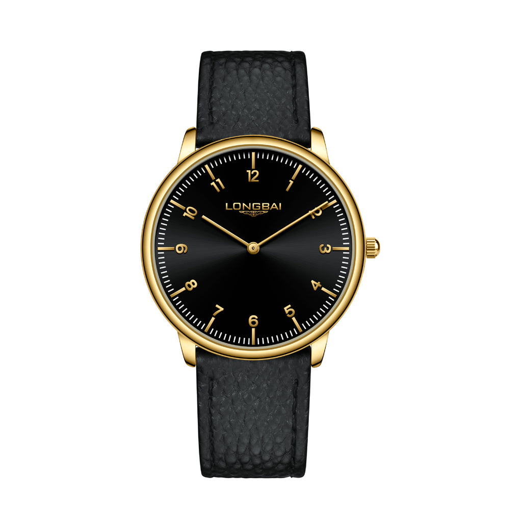Men's Watch Simple Business Fashion Quartz Watch Ultra-thin Two-hand Watch Waterproof Leather Strap Wristwatch