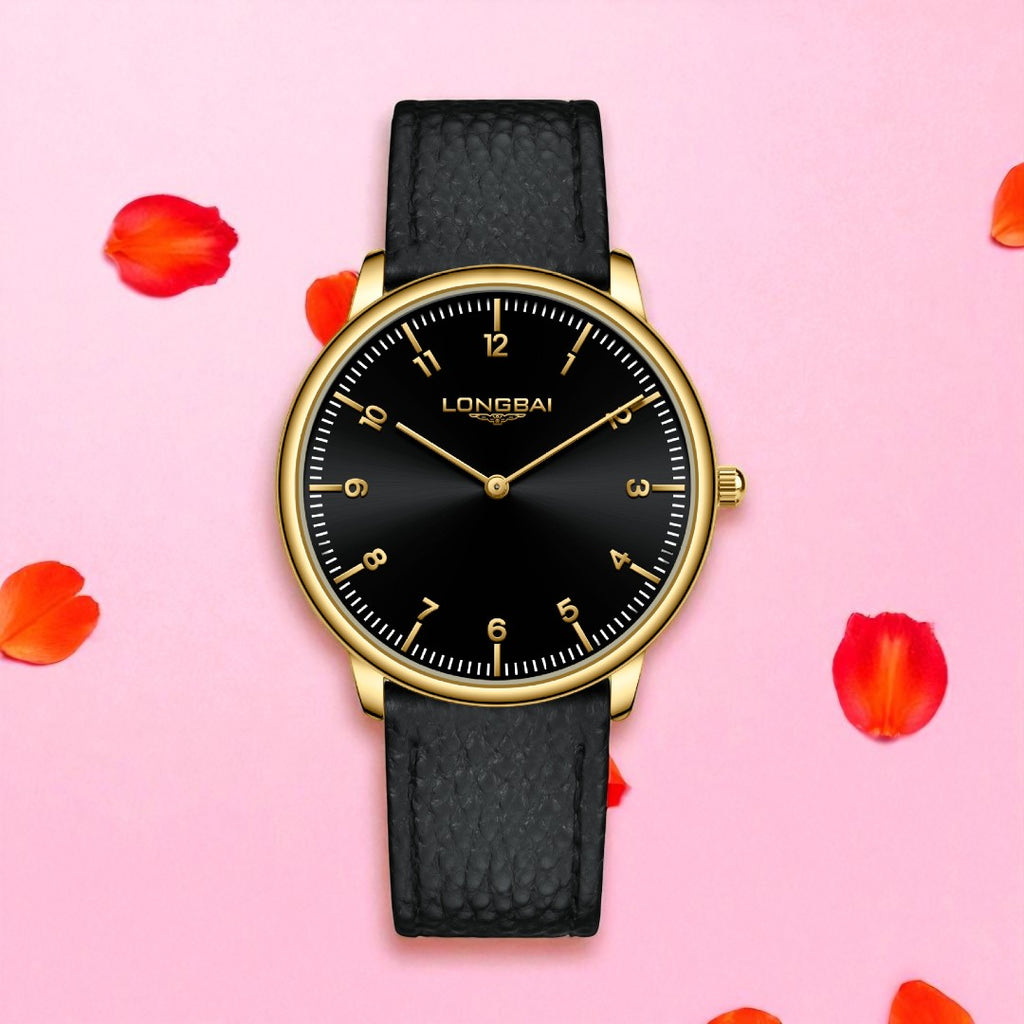 Men's Watch Simple Business Fashion Quartz Watch Ultra-thin Two-hand Watch Waterproof Leather Strap Wristwatch