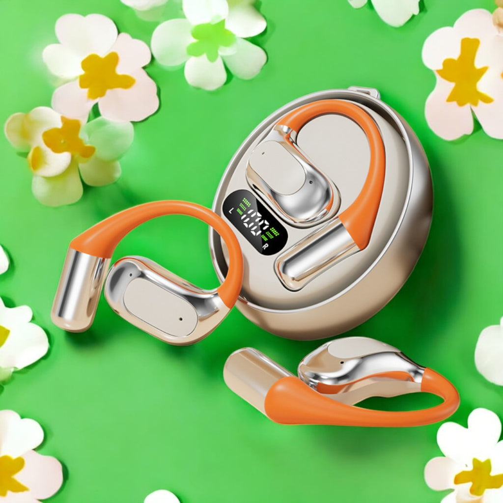 Non-in-ear Hanging Ear Wireless Bluetooth Earphones Long Wearing No Pain Running Fitness Stable No Falling Off HD Voice Call Panoramic Surround Sound Effect Color Contrast Fashion