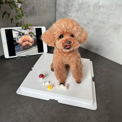 Custom Handmade Wool Felt Realistic Full-body Pet Figurine