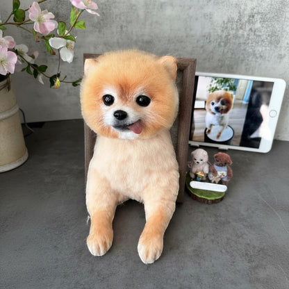 Custom Handmade Wool Felt Realistic Full-body Pet Figurine