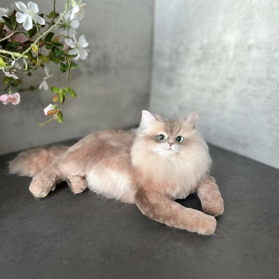 Custom Handmade Wool Felt Realistic Full-body Pet Figurine