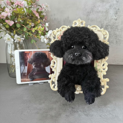 Custom Framed Wool Felt Pet Figurine
