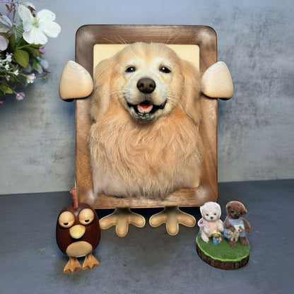 Custom Framed Wool Felt Pet Figurine