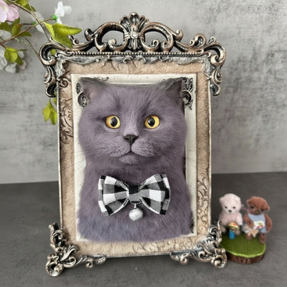 Custom Framed Wool Felt Pet Figurine