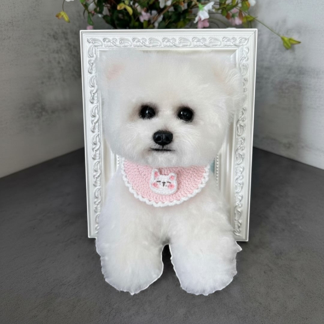 Custom Framed Wool Felt Pet Figurine