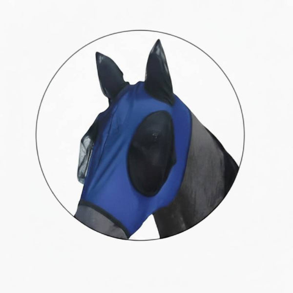 Stretch Lycra Horse Fly Mask with Mesh Eyes & Ears,  Anti-Fly Horse Face Cover for Daily Turnout