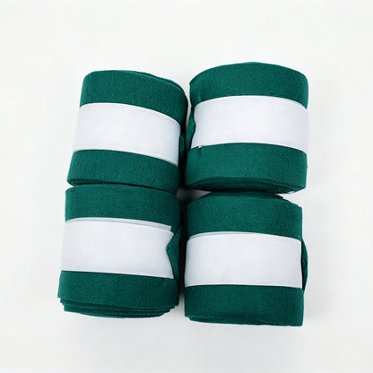 Soft Fleece Horse Polo Wraps, Shock-Absorbing Leg Support Bandages with Secure Velcro Straps, 4 Pack Set