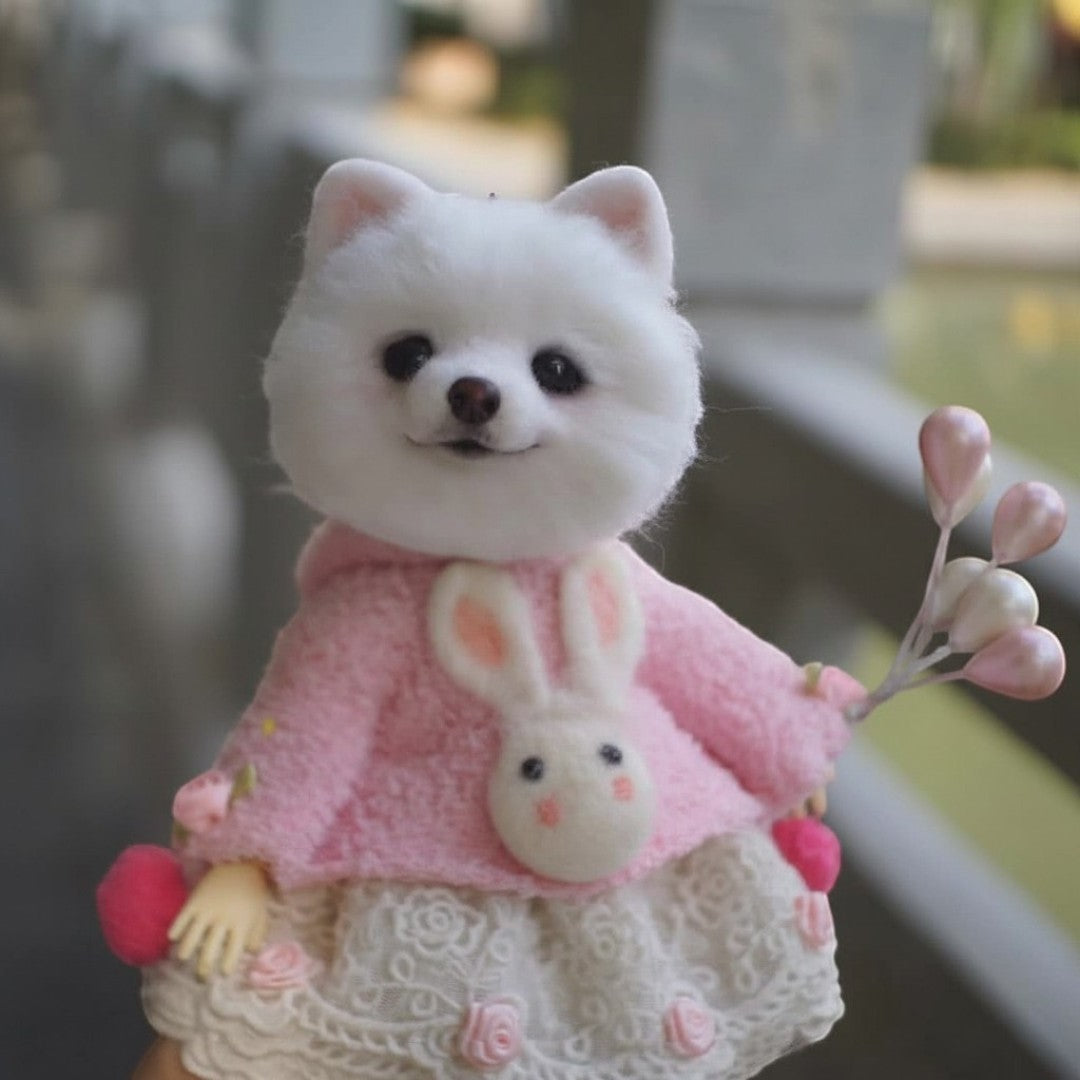 Custom Wool Felt Miniature Pet Doll