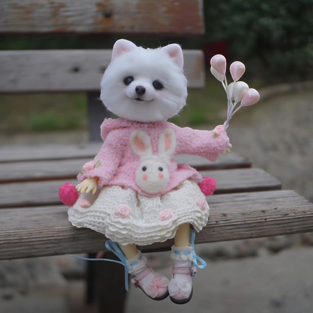 Custom Wool Felt Miniature Pet Doll