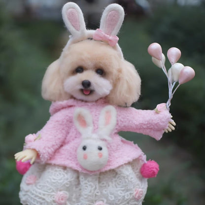 Custom Wool Felt Miniature Pet Doll