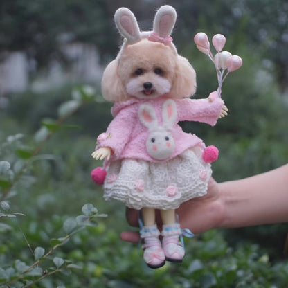 Custom Wool Felt Miniature Pet Doll