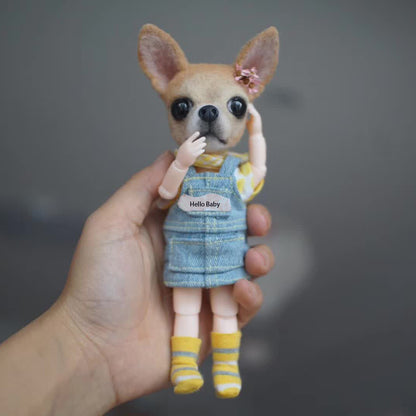 Custom Wool Felt Miniature Pet Doll
