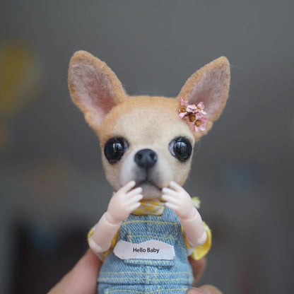 Custom Wool Felt Miniature Pet Doll