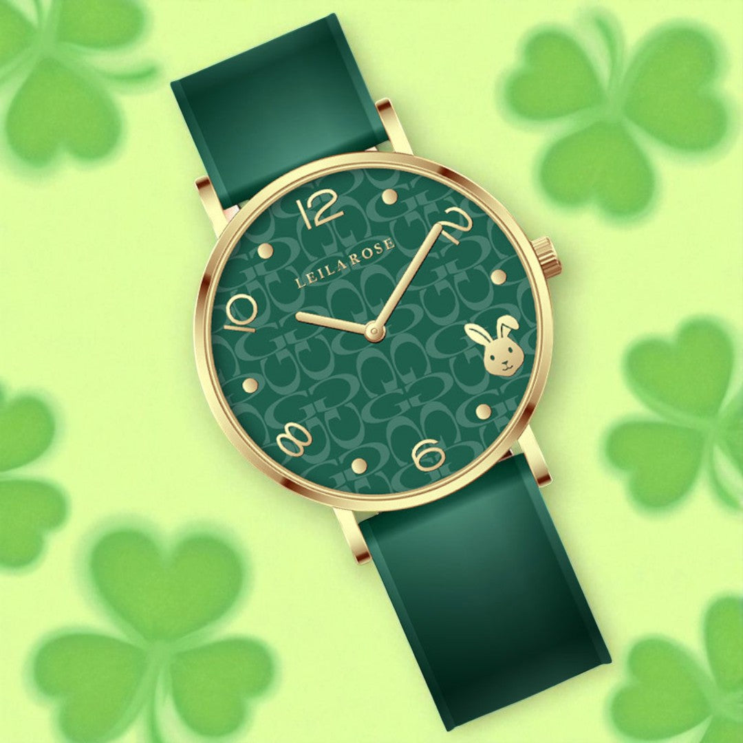 Fashionable Waterproof Green Red Pink Wristwatch Light Luxury Women's Quartz Watch