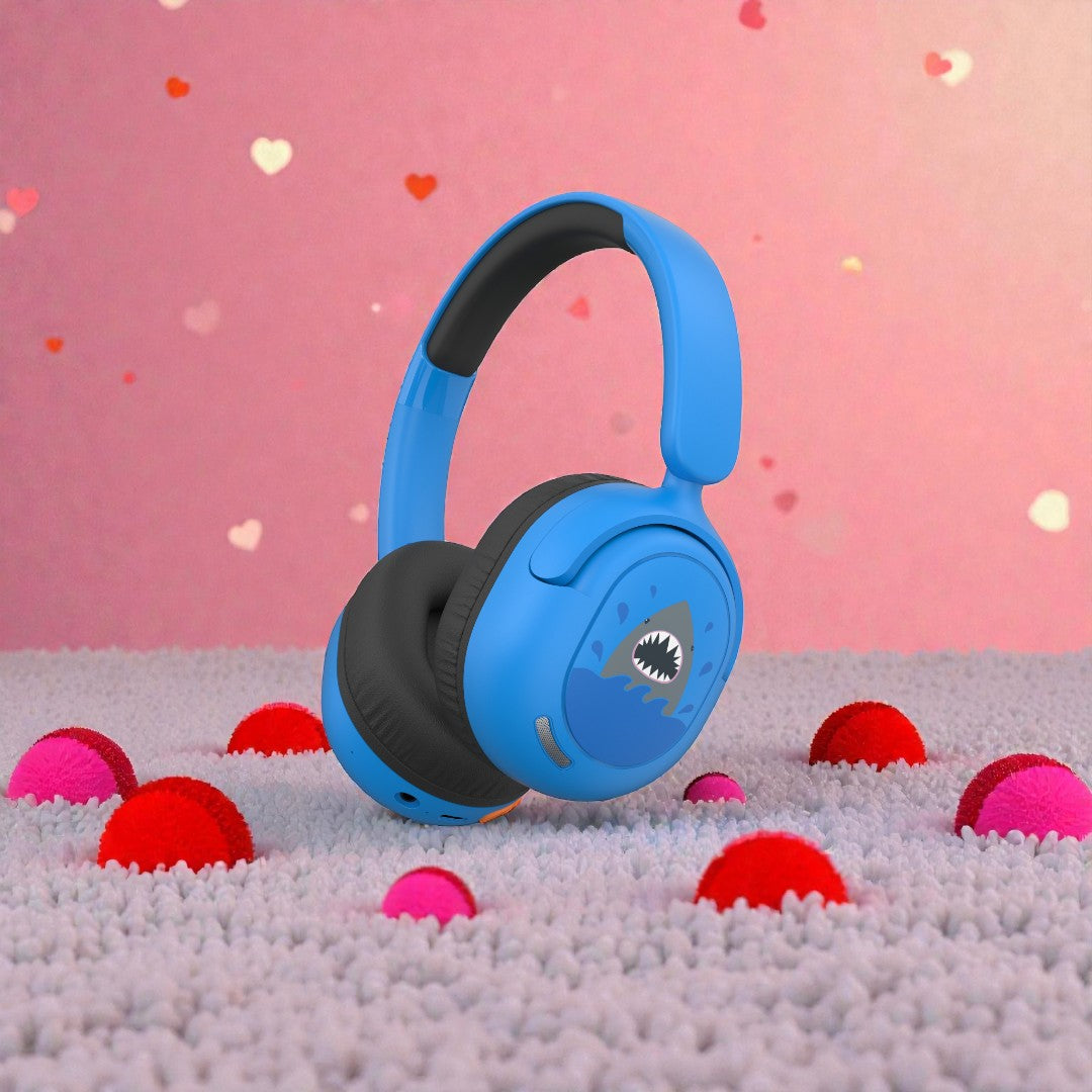 Bluetooth Kids Headphones, Wireless Headphones for Kid with Mic, 75/85/94dB Volume Limited, Includes 3.5mm Aux Cord, Foldable Dinosaur Teens Headset for School, Home, Travel, Tablet