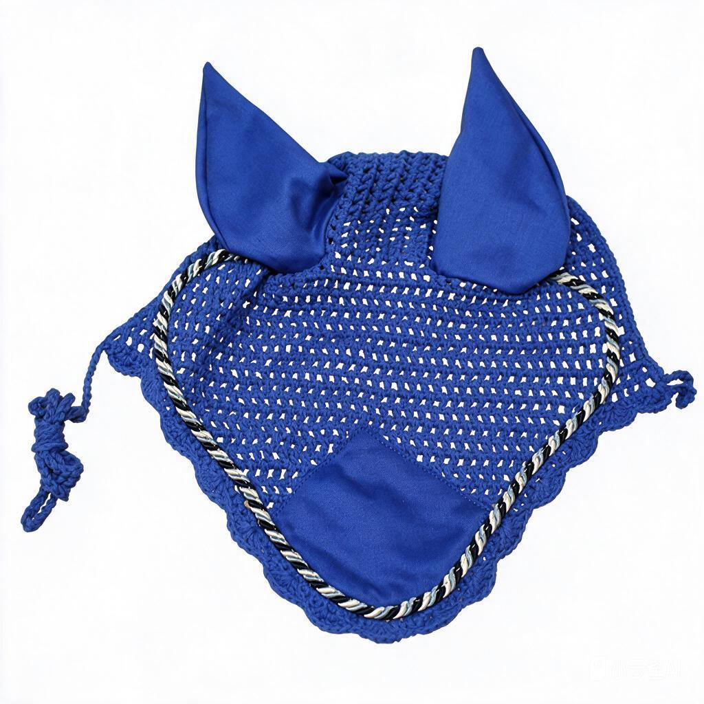 Cotton Knit Horse Ear Fly Veil, Skin-Friendly & Breathable