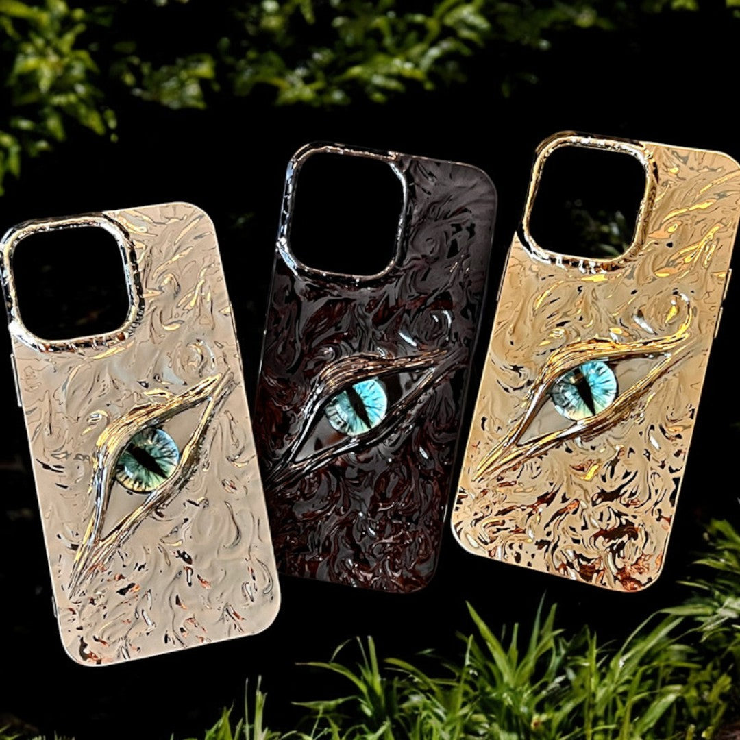 Applicable iPhone17Demon Eye 3D Phone Case iPhone16proMax Various Models Matte Wrinkle Phone Case